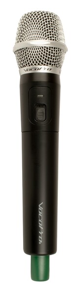 THREE-PERSON RECHARGEABLE PLUG-IN WIRELESS MICROPHONE SYSTEM WITH MIC-ON-CHIP (TM) TECHNOLOGY.